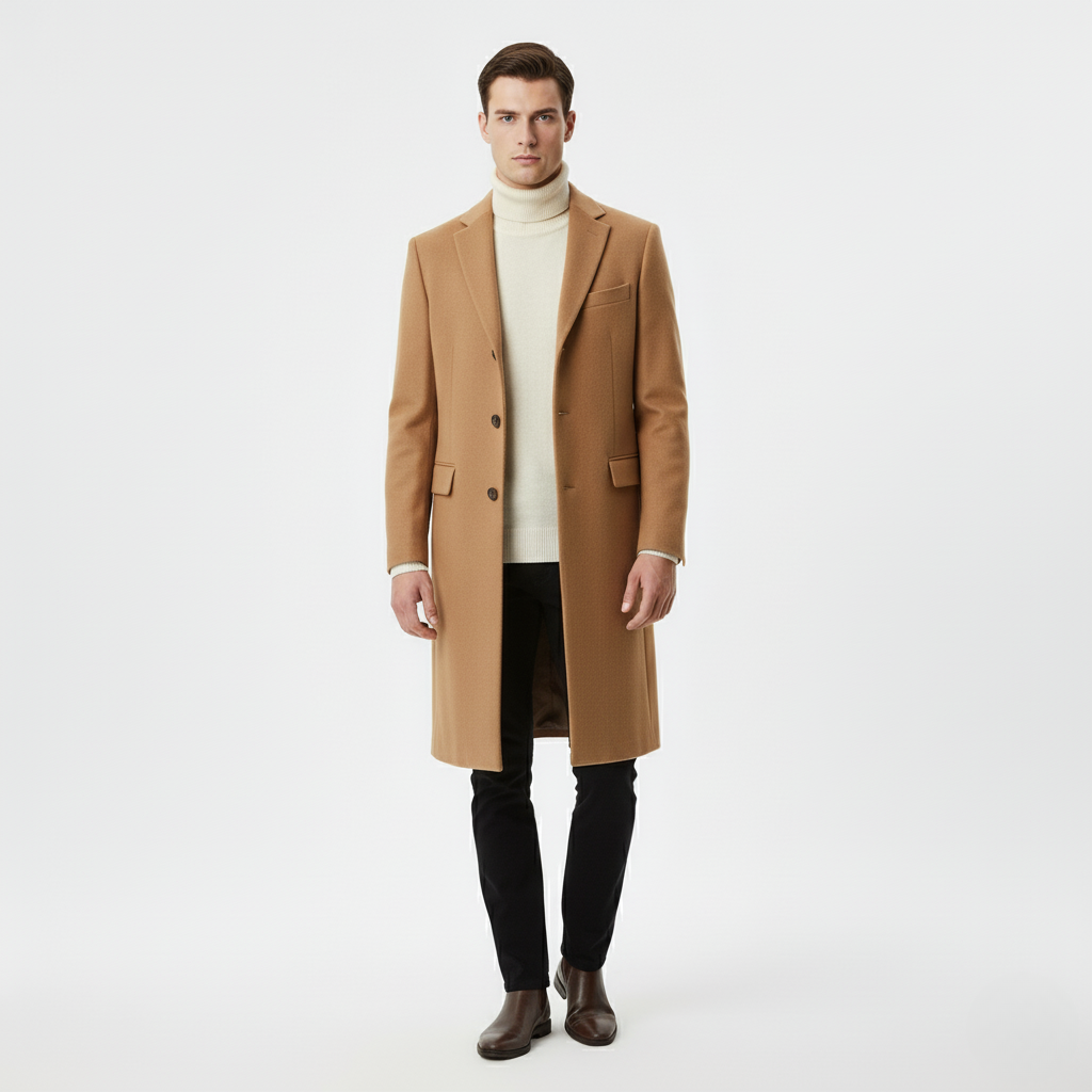 Men’s Overcoat | Long Tailored Fit