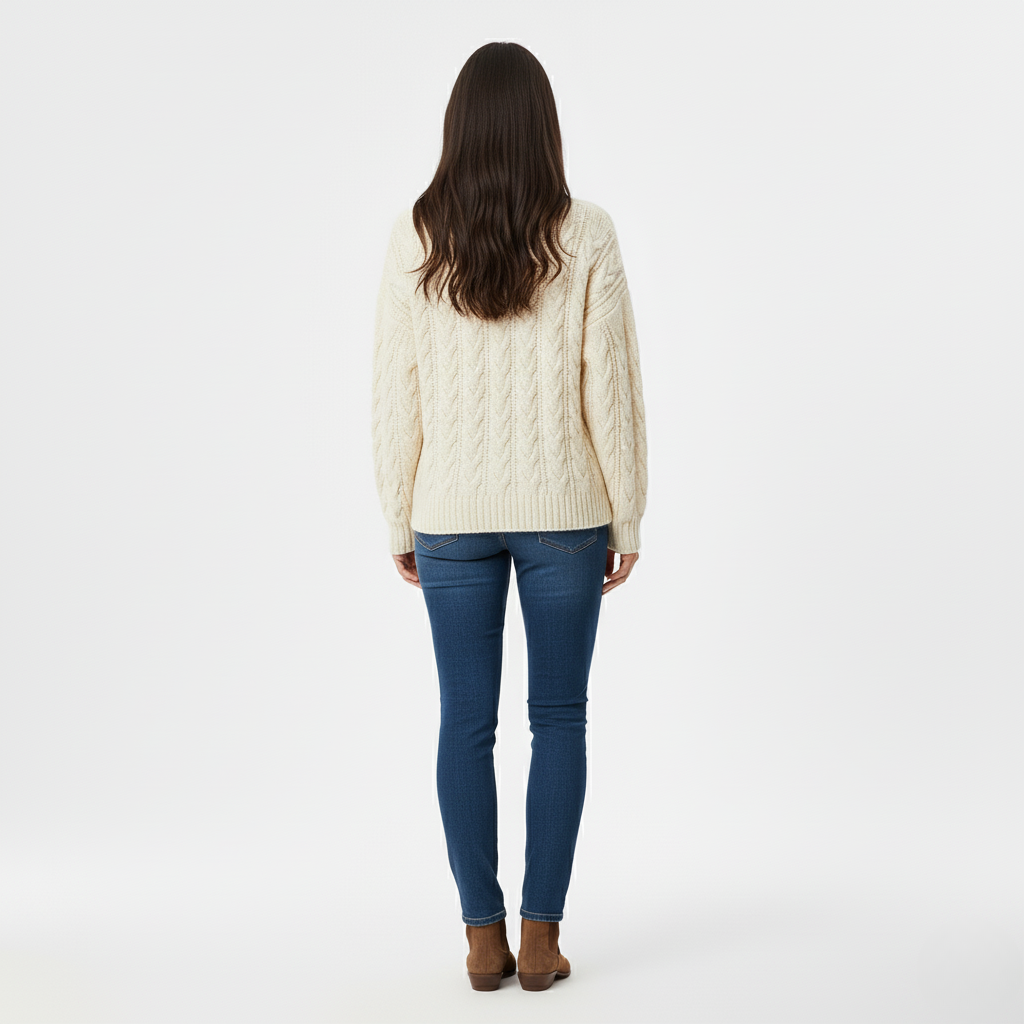 Women’s Cable-Knit Sweater | Turtleneck Style