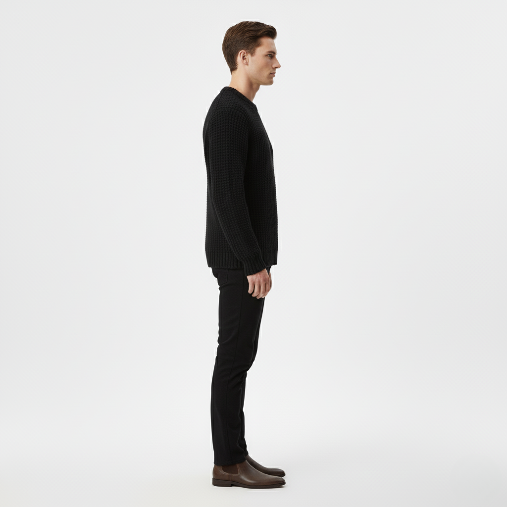 Women’s Knit Sweater | Textured Crew Neck