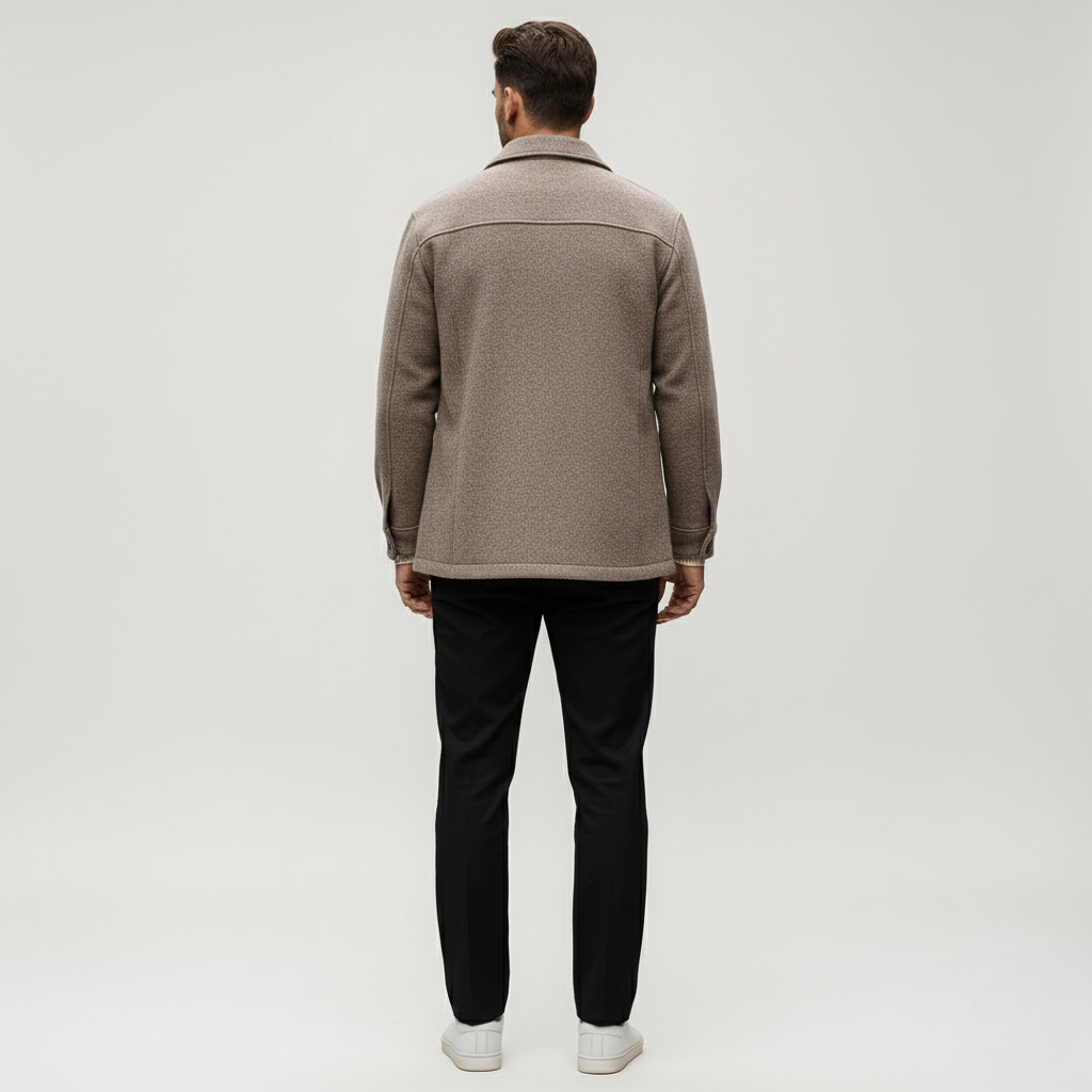 Men’s Wool-Blend Overshirt Jacket | Relaxed Fit